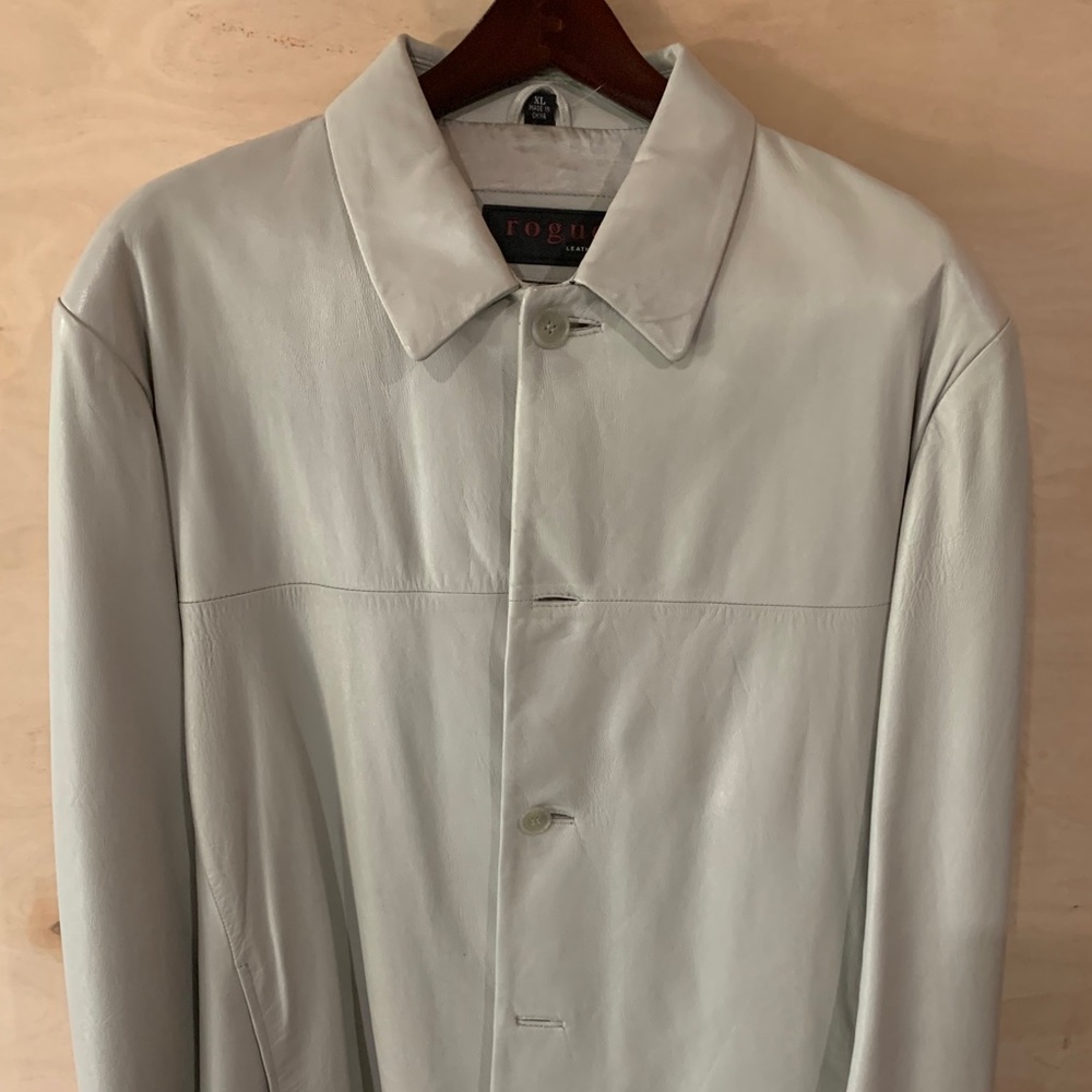 Rogue Men’s Leather Ice/Gray Jacket sz XL